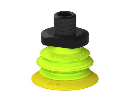 Przysawka piGRIP, warga elastyczna, Ø39 mm, TPE 30°, 1 mieszek, podstawa typ 1, NPT 1/4" zew., (G.FX39T30.B1.S1.NT14M.00) (9913946) - Piab