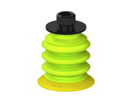 Przysawka piGRIP, warga elastyczna, Ø39 mm, TPE 30°, 3 mieszki, podstawa typ 1, gwint niski G1/4" zew., (G.FX39T30.B3.S1.GL14M.19) (9932277) - Piab