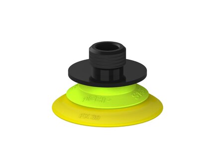 Przysawka piGRIP, warga elastyczna, Ø39 mm, TPE 30°, bez mieszków, podstawa typ 1, gwint niski G1/4" zew., (G.FX39T30.F.S1.GL14M.00) (9905068) - Piab
