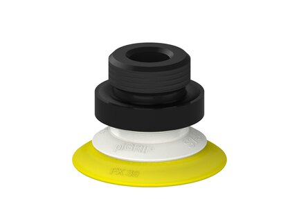 Przysawka piGRIP, warga elastyczna, Ø39 mm, TPE 30°, bez mieszków, podstawa typ 1, G1/2" zew.,, FDA (G.FX39T30.F.S1.G12M.00.FDA) (9915121) - Piab