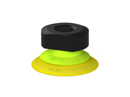 Przysawka piGRIP, warga elastyczna, Ø39 mm, TPE 30°, bez mieszków, podstawa typ 1, NPSF 1/4" wew., (G.FX39T30.F.S1.NS14F.00) (9907994) - Piab
