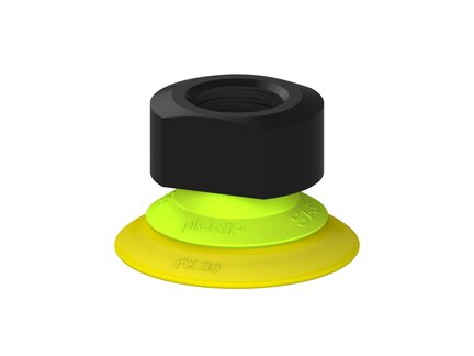 Przysawka piGRIP, warga elastyczna, Ø39 mm, TPE 30°, bez mieszków, podstawa typ 1, NPSF 3/8" wew., (G.FX39T30.F.S1.NS38F.00) (9907549) - Piab