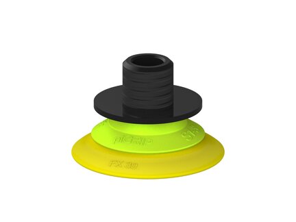Przysawka piGRIP, warga elastyczna, Ø39 mm, TPE 30°, bez mieszków, podstawa typ 1, gwint niski NPT 1/4" zew., (G.FX39T30.F.S1.NTL14M.00) (9916769) - Piab