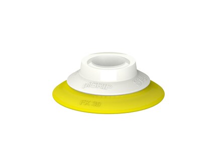 Przysawka piGRIP, warga elastyczna, Ø39 mm, TPE 30°, bez mieszków, podstawa typ 1, FDA (G.FX39T30.F.S1.XXX.00.FDA) (9903233) - Piab