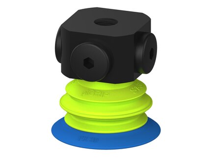 Przysawka piGRIP, warga elastyczna, Ø39 mm, TPE 50°, 1 mieszek, podstawa typ 1, NPSF 5x1/8" wew., piSAVE 03/60 (G.FX39T50.B1.S1.NS518F.16) (9934692) - Piab