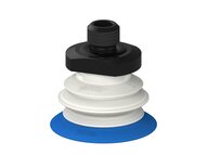 Przysawka piGRIP, warga elastyczna, Ø39 mm, TPE 50°, 1 mieszek, podstawa typ 1, M12 zew., filtr siatkowy, FDA (G.FX39T50.B1.S1.MM12M.01.FDA) (9951166) - Piab