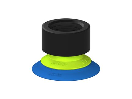 Przysawka piGRIP, warga elastyczna, Ø39 mm, TPE 50°, bez mieszków, podstawa typ 1, G1/2" wew., (G.FX39T50.F.S1.G12F.00) (9921818) - Piab