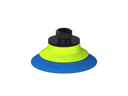 Przysawka piGRIP, warga elastyczna, Ø39 mm, TPE 50°, bez mieszków, podstawa typ 1, gwint niski G 1/8" zew., (G.FX39T50.F.S1.GL18M.00) (9903417) - Piab