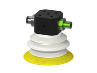 Przysawka piGRIP, warga elastyczna, Ø55 mm, TPE 30°, 1 mieszek, podstawa typ 1, filtr siatkowy, FDA (G.FX55T30.B1.S1.CLX.01.FDA) (9928136) - Piab