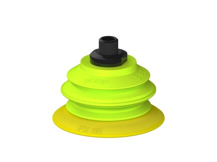 Przysawka piGRIP, warga elastyczna, Ø55 mm, TPE 30°, 1 mieszek, podstawa typ 1, NPT 1/8" zew., piSAVE 04/60 (G.FX55T30.B1.S1.NT18M.17) (9914341) - Piab