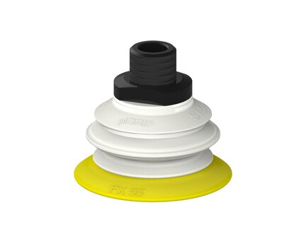 Przysawka piGRIP, warga elastyczna, Ø55 mm, TPE 30°, 1 mieszek, podstawa typ 1, NPT 3/8" zew.,, FDA (G.FX55T30.B1.S1.NT38M.00.FDA) (9903823) - Piab