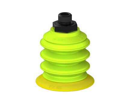 Przysawka piGRIP, warga elastyczna, Ø55 mm, TPE 30°, 3 mieszki, podstawa typ 1, G1/4" zew., (G.FX55T30.B3.S1.G14M.20) (9919345) - Piab