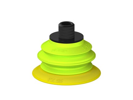 Przysawka piGRIP, warga elastyczna, Ø55 mm, TPE 30°, 1 mieszek, podstawa typ 1, gwint niski NPT 1/4" zew., filtr siatkowy (G.FX55T30.B1.S1.NTL14M.01) (9922368) - Piab