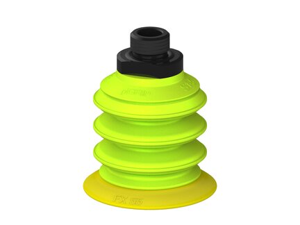 Przysawka piGRIP, warga elastyczna, Ø55 mm, TPE 30°, 3 mieszki, podstawa typ 1, G3/8" zew., (G.FX55T30.B3.S1.G38M.20) (9959254) - Piab