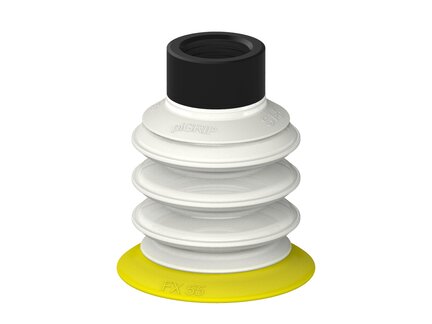 Przysawka piGRIP, warga elastyczna, Ø55 mm, TPE 30°, 3 mieszki, podstawa typ 1, G1/2" wew.,, FDA (G.FX55T30.B3.S1.G12F.00.FDA) (9920290) - Piab