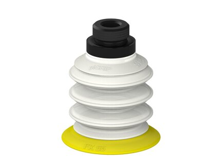 Przysawka piGRIP, warga elastyczna, Ø55 mm, TPE 30°, 3 mieszki, podstawa typ 1, G1/2" zew.,, FDA (G.FX55T30.B3.S1.G12M.00.FDA) (9904093) - Piab