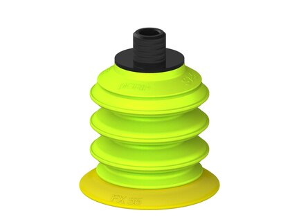 Przysawka piGRIP, warga elastyczna, Ø55 mm, TPE 30°, 3 mieszki, podstawa typ 1, gwint niski NPT 1/4" zew., filtr siatkowy (G.FX55T30.B3.S1.NTL14M.01) (9907596) - Piab