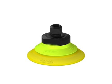 Przysawka piGRIP, warga elastyczna, Ø55 mm, TPE 30°, bez mieszków, podstawa typ 1, M12 zew., (G.FX55T30.F.S1.MM12M.00) (9912177) - Piab
