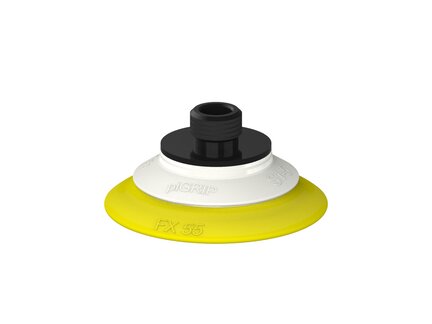 Przysawka piGRIP, warga elastyczna, Ø55 mm, TPE 30°, bez mieszków, podstawa typ 1, gwint niski G1/4" zew.,, FDA (G.FX55T30.F.S1.GL14M.00.FDA) (9926779) - Piab