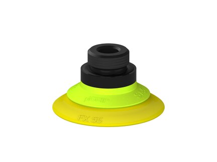 Przysawka piGRIP, warga elastyczna, Ø55 mm, TPE 30°, bez mieszków, podstawa typ 1, G1/2" zew., (G.FX55T30.F.S1.G12M.00) (9903686) - Piab
