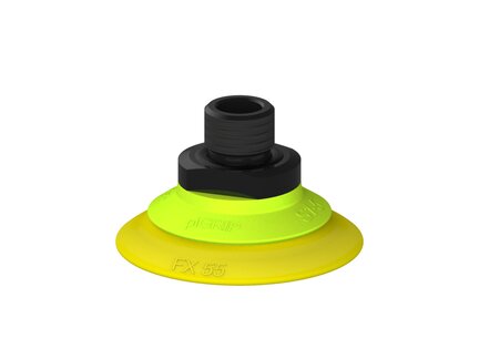 Przysawka piGRIP, warga elastyczna, Ø55 mm, TPE 30°, bez mieszków, podstawa typ 1, gwint M16x1.5 zew., (G.FX55T30.F.S1.MMF16M.00) (9911379) - Piab