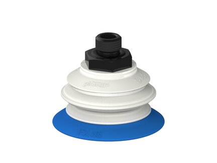 Przysawka piGRIP, warga elastyczna, Ø55 mm, TPE 50°, 1 mieszek, podstawa typ 1, G1/4" zew., piSAVE 03/60 (G.FX55T50.B1.S1.G14M.13.FDA) (9948978) - Piab