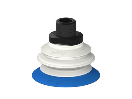 Przysawka piGRIP, warga elastyczna, Ø55 mm, TPE 50°, 1 mieszek, podstawa typ 1, NPT 3/8" zew.,, FDA (G.FX55T50.B1.S1.NT38M.00.FDA) (9909305) - Piab