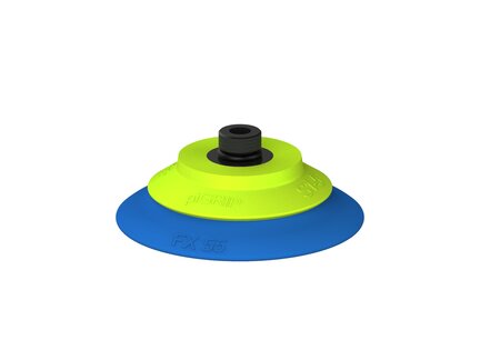 Przysawka piGRIP, warga elastyczna, Ø55 mm, TPE 50°, bez mieszków, podstawa typ 1, filtr siatkowy (G.FX55T50.F.S1.G18MR.01) (9949837) - Piab
