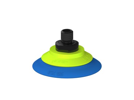 Przysawka piGRIP, warga elastyczna, Ø55 mm, TPE 50°, bez mieszków, podstawa typ 1, gwint M10 zew., (G.FX55T50.F.S1.MM10M.00) (9918134) - Piab