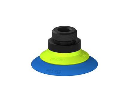 Przysawka piGRIP, warga elastyczna, Ø55 mm, TPE 50°, bez mieszków, podstawa typ 1, G1/2" zew., piSAVE 05/60 (G.FX55T50.F.S1.G12M.15) (9951039) - Piab