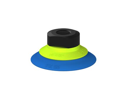 Przysawka piGRIP, warga elastyczna, Ø55 mm, TPE 50°, bez mieszków, podstawa typ 1, G1/4" wew., (G.FX55T50.F.S1.G14F.00) (9903623) - Piab
