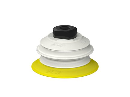 Przysawka piGRIP, warga elastyczna, Ø77 mm, TPE 30°, 1 mieszek, podstawa typ 1, G1/4" wew.,, FDA (G.FX77T30.B1.S1.G14F.00.FDA) (9916112) - Piab