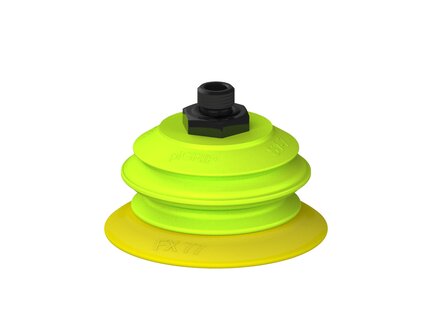 Przysawka piGRIP, warga elastyczna, Ø77 mm, TPE 30°, 1 mieszek, podstawa typ 1, G1/4" zew., (G.FX77T30.B1.S1.G14M.20) (9976382) - Piab