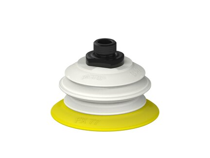Przysawka piGRIP, warga elastyczna, Ø77 mm, TPE 30°, 1 mieszek, podstawa typ 1, G3/8" zew., piSAVE 03/60 (G.FX77T30.B1.S1.G38M.16.FDA) (9973252) - Piab