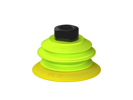 Przysawka piGRIP, warga elastyczna, Ø77 mm, TPE 30°, 1 mieszek, podstawa typ 1, G3/8" wew., piSAVE 05/60 (G.FX77T30.B1.S1.G38F.18) (9907357) - Piab