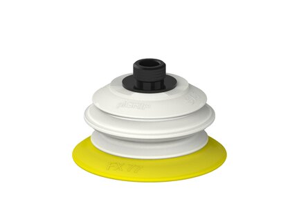 Przysawka piGRIP, warga elastyczna, Ø77 mm, TPE 30°, 1 mieszek, podstawa typ 1, gwint niski G3/8" zew.,, FDA (G.FX77T30.B1.S1.GL38M.00.FDA) (9905025) - Piab
