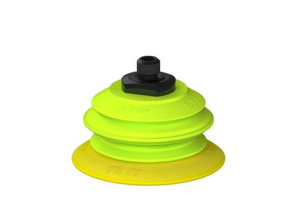 Przysawka piGRIP, warga elastyczna, Ø77 mm, TPE 30°, 1 mieszek, podstawa typ 1, M12 zew., piSAVE 05/60 (G.FX77T30.B1.S1.MM12M.15) (9922824) - Piab