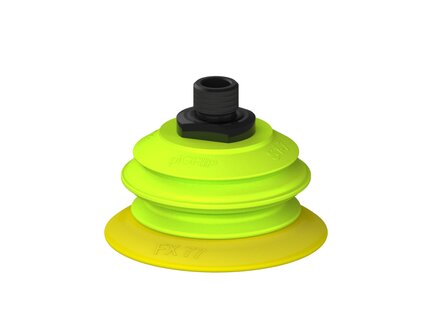 Przysawka piGRIP, warga elastyczna, Ø77 mm, TPE 30°, 1 mieszek, podstawa typ 1, gwint M16x1.5 zew., (G.FX77T30.B1.S1.MMF16M.00) (9922877) - Piab