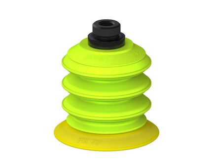 Przysawka piGRIP, warga elastyczna, Ø77 mm, TPE 30°, 3 mieszki, podstawa typ 1, G1/2" zew., (G.FX77T30.B3.S1.G12M.00) (9903537) - Piab