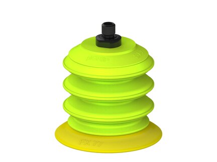 Przysawka piGRIP, warga elastyczna, Ø77 mm, TPE 30°, 3 mieszki, podstawa typ 1, gwint M10 zew., (G.FX77T30.B3.S1.MM10M.00) (9903372) - Piab