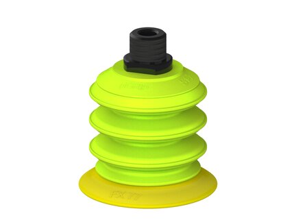 Przysawka piGRIP, warga elastyczna, Ø77 mm, TPE 30°, 3 mieszki, podstawa typ 1, NPT 1/2" zew., (G.FX77T30.B3.S1.NT12M.00) (9908960) - Piab