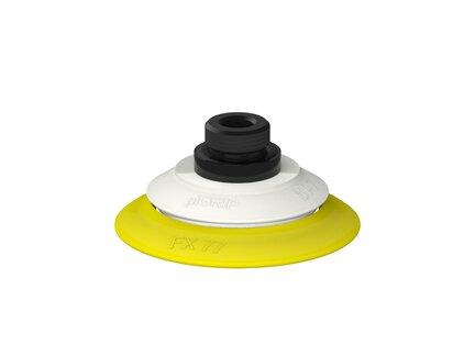 Przysawka piGRIP, warga elastyczna, Ø77 mm, TPE 30°, bez mieszków, podstawa typ 1, G1/2" zew.,, FDA (G.FX77T30.F.S1.G12M.00.FDA) (9903570) - Piab