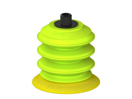 Przysawka piGRIP, warga elastyczna, Ø77 mm, TPE 30°, 3 mieszki, podstawa typ 1, gwint niski NPT 1/4" zew., (G.FX77T30.B3.S1.NTL14M.00) (9912614) - Piab
