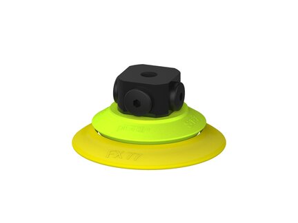 Przysawka piGRIP, warga elastyczna, Ø77 mm, TPE 30°, bez mieszków, podstawa typ 1, NPSF 5x1/8" wew., filtr siatkowy (G.FX77T30.F.S1.NS518F.01) (9903957) - Piab