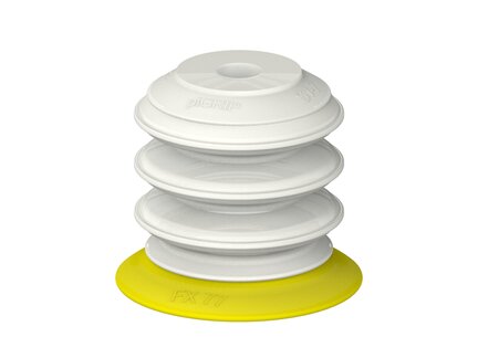 Przysawka piGRIP, warga elastyczna, Ø77 mm, TPE 30°, 3 mieszki, podstawa typ 1, FDA (G.FX77T30.B3.S1.XXX.00.FDA) (9903241) - Piab