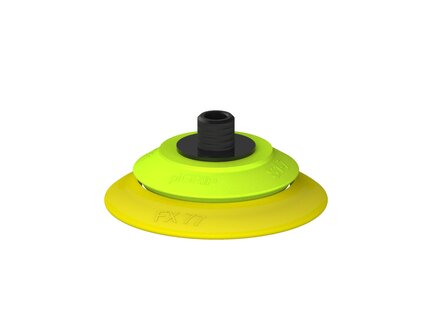 Przysawka piGRIP, warga elastyczna, Ø77 mm, TPE 30°, bez mieszków, podstawa typ 1, gwint niski NPT 1/4" zew., filtr siatkowy (G.FX77T30.F.S1.NTL14M.01) (9914261) - Piab