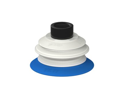 Przysawka piGRIP, warga elastyczna, Ø77 mm, TPE 50°, 1 mieszek, podstawa typ 1, G1/2" wew., filtr siatkowy, FDA (G.FX77T50.B1.S1.G12F.01.FDA) (9928002) - Piab