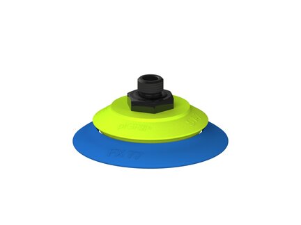 Przysawka piGRIP, warga elastyczna, Ø77 mm, TPE 50°, bez mieszków, podstawa typ 1, G1/4" zew., (G.FX77T50.F.S1.G14M.19) (9948748) - Piab