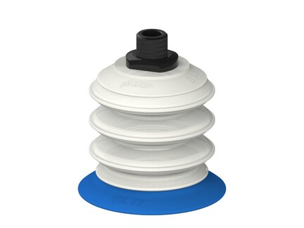 Przysawka piGRIP, warga elastyczna, Ø77 mm, TPE 50°, 3 mieszki, podstawa typ 1, NPT 3/8" zew.,, FDA (G.FX77T50.B3.S1.NT38M.00.FDA) (9926953) - Piab