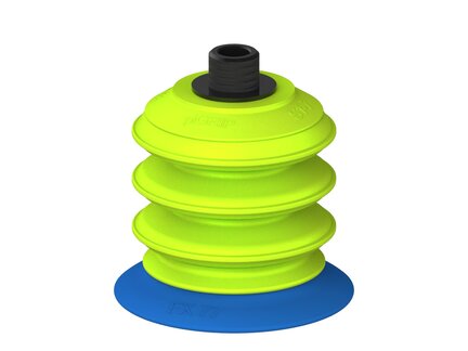 Przysawka piGRIP, warga elastyczna, Ø77 mm, TPE 50°, 3 mieszki, podstawa typ 1, gwint niski NPT 3/8" zew., (G.FX77T50.B3.S1.NTL38M.00) (9921442) - Piab